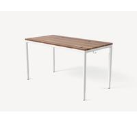 Bureau assis debout HomeMax - Blanc / Noyer noir d'Amérique / 160x80 cm