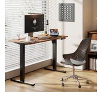 Bureau assis-debout, (L)1.200 mm, noir/marron