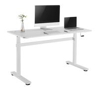 Bureau Ergo Office réglable en hauteur max 117cm, max 40 kg, avec un plan de travail assis/debout, ER-401 W couleur blanc blanc G