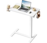 Bureau assis-debout mobile - WOLTU - Hauteur réglable - 70x40 cm - 4 roulettes - Table d'Appoint - Blanc