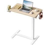 Bureau assis-debout mobile - WOLTU - Hauteur réglable - 70x40 cm - 4 roulettes - Table d'Appoint - Chêne Clair