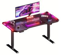 Bureau assis-debout réglable électriquement - Meuble de bureau - Bureau pour gamers - Bureau pour espace de travail - Bureau debout