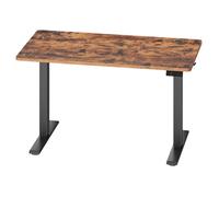 Bureau Assis-debout Réglable en Hauteur, avec Fonction Mémoire, Télétravail, Rappel de Sédentarité, 120 x 60 cm, Marron