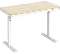Bureau assis/debout SpeaKa Professional SP-12061128 Plage daltitude: 72 à 1.2 m (l x P) 118 cm x 60 cm blanc, bois (clair) réglage électrique en hauteur