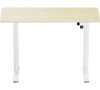 Bureau assis/debout SpeaKa Professional SP-13497420 Plage d'altitude: 720 à 1200 mm (l x P) 1200 mm x 600 mm blanc, bois (clair)