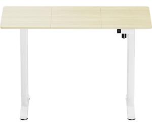 Bureau assis/debout SpeaKa Professional SP-13497420 Plage daltitude: 72 à 1.2 m (l x P) 120 cm x 60 cm blanc, bois (clair) réglage électrique en hauteur