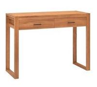 Bureau avec 2 tiroirs 100x40x75 cm bois de teck recyclé