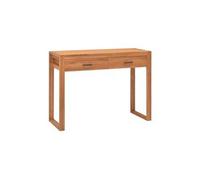Bureau avec 2 tiroirs 100x40x75 cm bois de teck recyclé