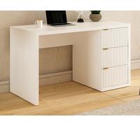 Bureau avec 3 tiroirs - Blanc - MABELI