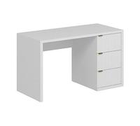 Bureau avec 3 tiroirs - Blanc - MABELI