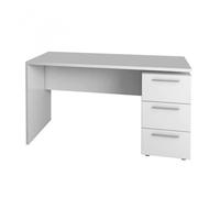 Bureau avec 3 tiroirs coloris Blanc Artik - 74 x 138 x 60 cm