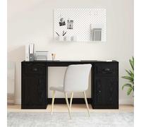 vidaXL Bureau avec armoire chêne fumé en bois d'ingénierie Marron