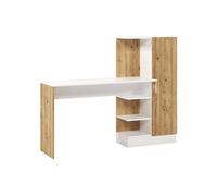 Vente-unique Bureau d'étude moderne CT2 Pin atlantique/Blanc 152,3 x 95 x 50 cm