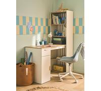 Bureau avec bibliothèque SOREN blanc TU