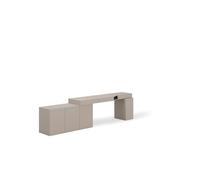 Bureau avec casier et commode intégré - MANON
