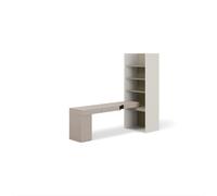 Bureau avec casier et étagère large - MANON