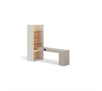 Bureau avec casier et étagère large - MANON