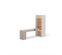 Bureau avec casier et étagère large - MANON