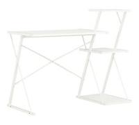 Bureau avec étagère Blanc 116x50x93 cm Blanc G