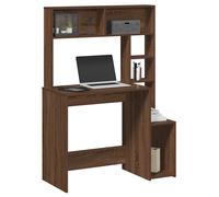 vidaXL Bureau et étagères chêne marron 100x45x140 cm bois d'ingénierie