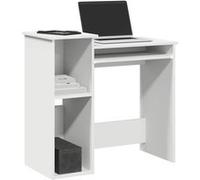 vidaXL Bureau avec étagères 84x40x78 cm blanc bois d'ingénierie