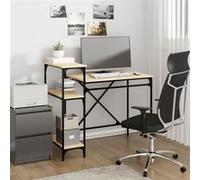 Bureau avec étagères chêne 105x50x90cm bois d ingénierie et fer chêne sonoma G