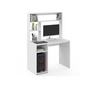 Bureau avec étagères de rangement DAN blanc