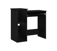 Bureau avec étagères noir 84x40x78 cm bois d ingénierie