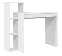 vidaXL Bureau avec 2 étagères Blanc 100 x 40 x 90 cm Bois d'ingénierie Compact