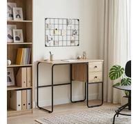 vidaXL Bureau avec Rangement Chêne Noir 100 x 50 x 75 cm