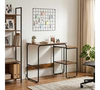 vidaXL Bureau avec Rangement Chêne Noir 100 x 50 x 75 cm