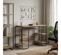 vidaXL Bureau avec Rangement Sonoma Gris 113,5 x 52 x 75,5 cm
