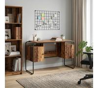 Bureau avec rangement 120 x 50,5 x 75,5 cm bureau informatique de travail vidaXL