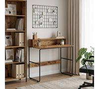 vidaXL Bureau Chêne Sonoma avec rangement Bois d'ingénierie et acier 80 x 50 x 91 cm