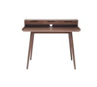 Bureau avec rangements bois foncé noyer l110 cm opus