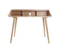 Bureau avec rangements vintage bois clair L120 cm NORDECO