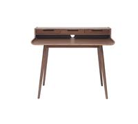 Bureau avec rangements vintage bois foncé noyer L110 cm OPUS