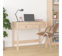 vidaXL Bureau avec tiroir Max Marron 100 x 50 x 78 cm Pin massif