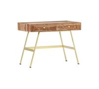vidaXL Bureau avec tiroirs - Bois massif