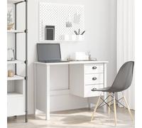 Bureau avec tiroirs avec tiroir Bois de Pin Massif à Domicile rangement vidaXL v