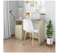 Bureau avec tiroirs chêne sonoma 110x50x76 cm aggloméré G