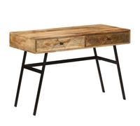 Bureau avec tiroirs en bois de manguier 110x50x76 cm - VIDAXL - Industriel - Loft