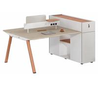 Bureau beige pour 2 personnes, table multifonction, mobilier de bureau, bureau