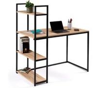 Bureau bibliothèque DETROIT design industriel Marron