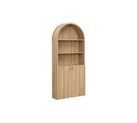 Vente-unique - Bureau bibliothéque - Coloris : Naturel - LYMIAR - avec Rangement