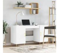 vidaXL Bureau blanc 140x50x75 cm bois d'ingénierie 829532