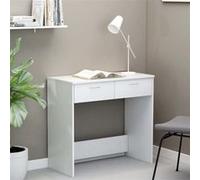 vidaXL Bureau Bois d'ingénierie Blanc 80x40x75 cm