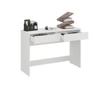 Bureau Blanc avec 2 Tiroirs - Table de Travail avec Rangement, Meuble dinateur pour Ado, Office | Nova 110 Blanc NOVA NOVA BUREAU