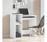 Bureau Blanc, CLOUD, Table à écrire, Pour 1 personne, avec étagères, blanc 84x40x78 cm ,bois d'ingénierie BBB765