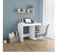 Bureau Blanc, CLOUD, Table à écrire, Pour 1 personne, Blanc 100x50x76 cm ,bois d'ingénierie BBB417